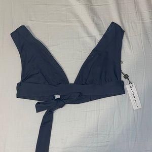 Vitamin A - dark grey brand new bikini top